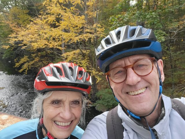Cycling near Lake Wentworth-NH